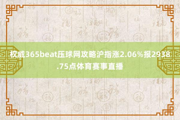 权威365beat压球网攻略沪指涨2.06%报2938.75点体育赛事直播