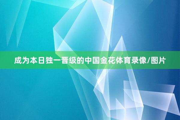 成为本日独一晋级的中国金花体育录像/图片